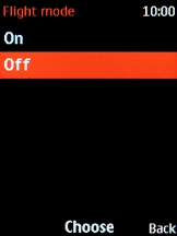 Select the required setting.
