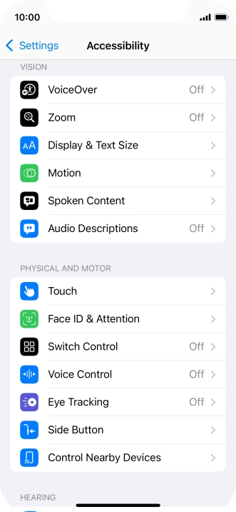 Press the required category below 