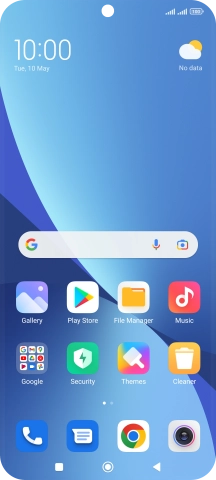 Slide your finger downwards starting from the top left side of the screen.