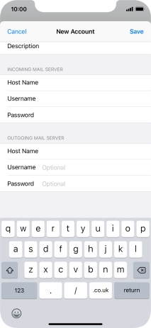 Press Save. Your email account has now been set up. To select more settings for incoming and outgoing server, proceed with the following steps.