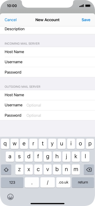 Press Save. Your email account has now been set up. To select more settings for incoming and outgoing server, proceed with the following steps.