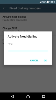 Key in your PIN2 and press OK.