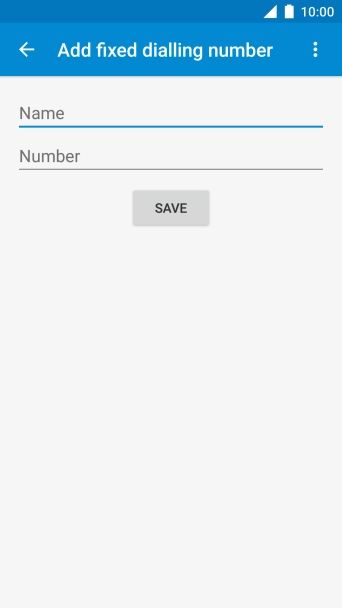 Press Name and key in the required name.