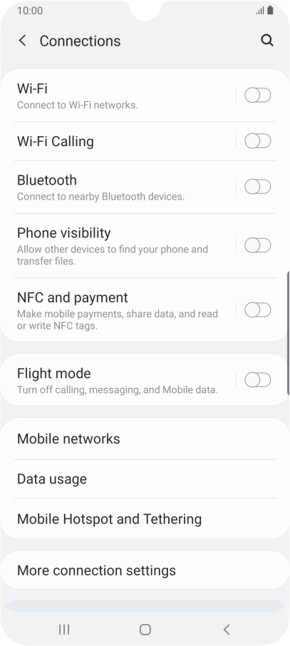 Press Mobile Hotspot and Tethering.