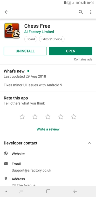 Press UNINSTALL.