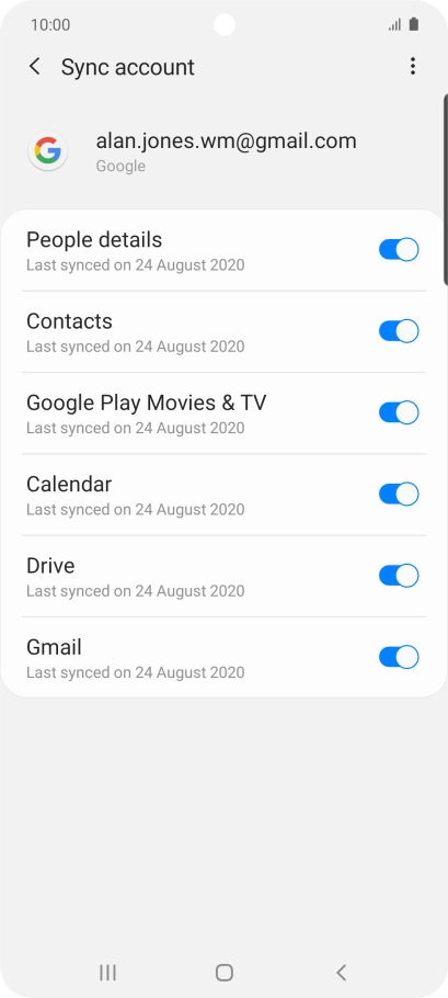 Press the Home key to return to the home screen.