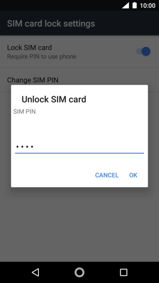 Key in your PIN and press OK.