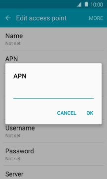 Key in mms.vodafone.net and press OK.