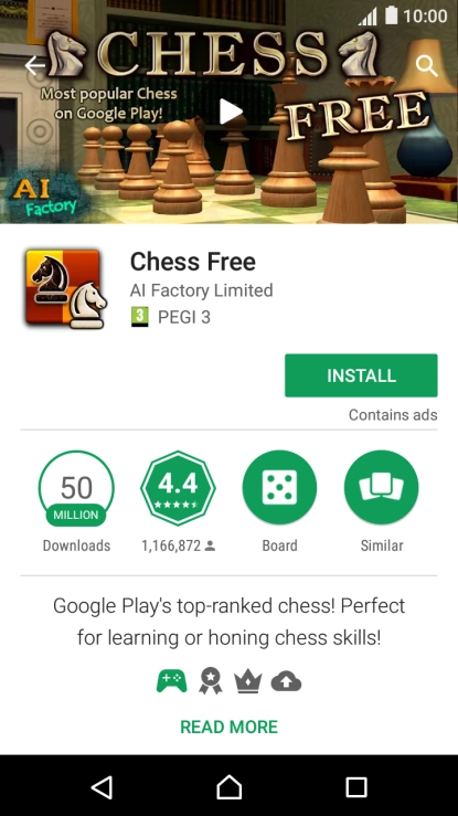 Press INSTALL and follow the instructions on the screen to install the app.