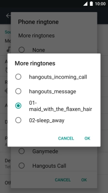Once you've found a ring tone you like, press OK.