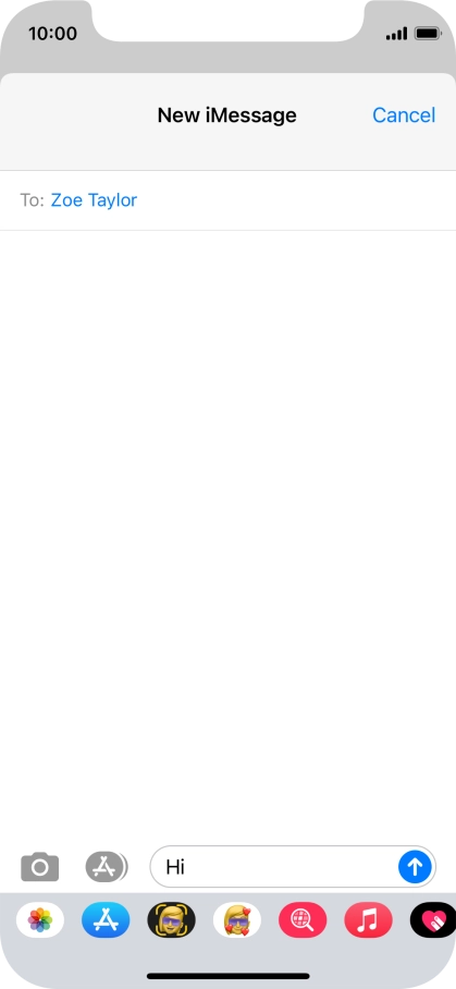 Press the send icon.