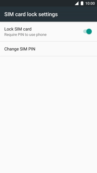 Press Lock SIM card to turn the function on or off.