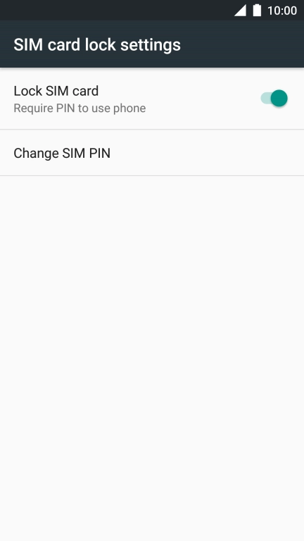 Press Lock SIM card to turn the function on or off.