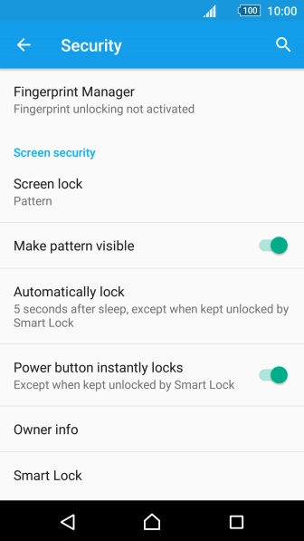 Press Screen lock and key in the current phone lock code.