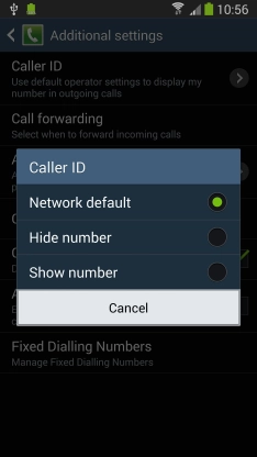 Press  to turn on caller identification.