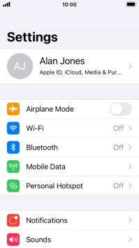 Press Mobile Data.