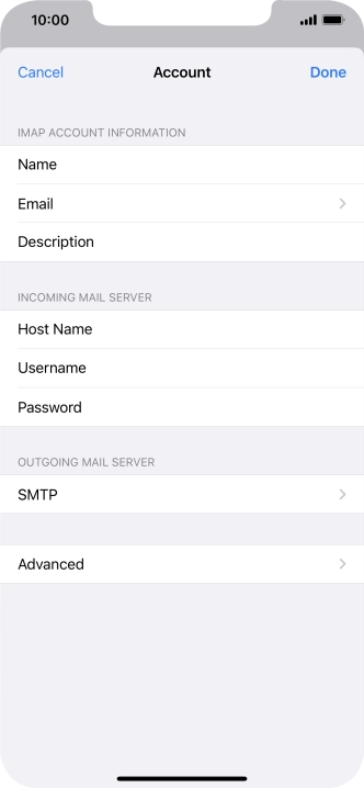 Press SMTP.
