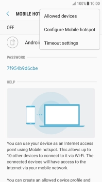 Press Configure Mobile hotspot.