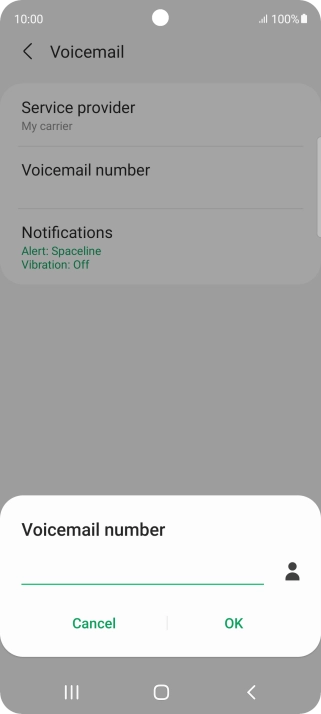 Key in (prefix) 5 (your phone number) and press OK.