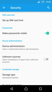 Press Set up SIM card lock.