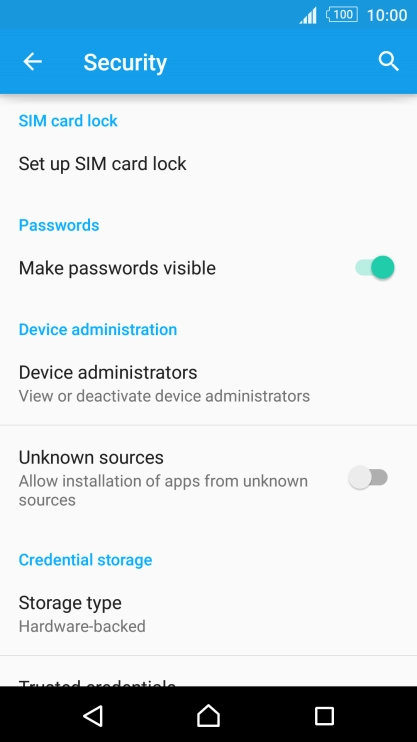 Press Set up SIM card lock.