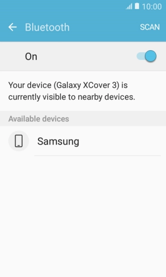 Press the required Bluetooth device and follow the instructions on the screen to pair the device with your phone.