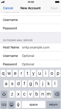 Press Host Name and key in mail.vodafone.ie.