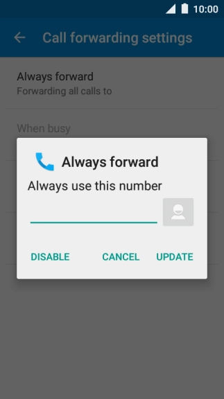 Press DISABLE.