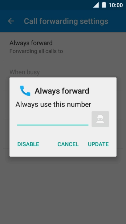 Press DISABLE.