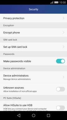 Press Set up SIM card lock.
