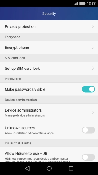 Press Set up SIM card lock.