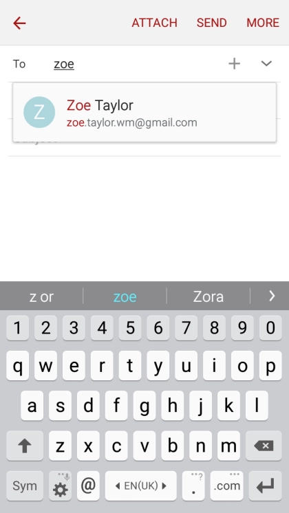 Press the required contact.