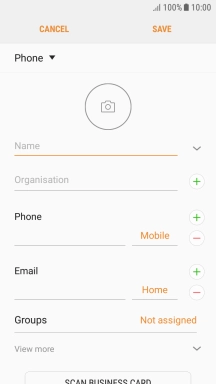 Press Name and key in the required name.