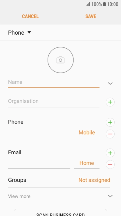 Press Name and key in the required name.