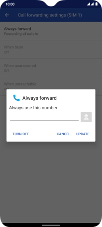 Press TURN OFF.