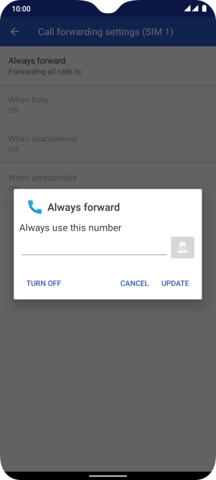 Press TURN OFF.