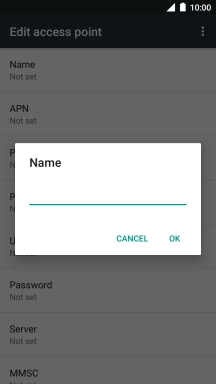 Key in Vodafone MMS and press OK.