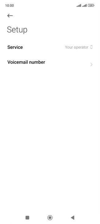 Press Voicemail number.
