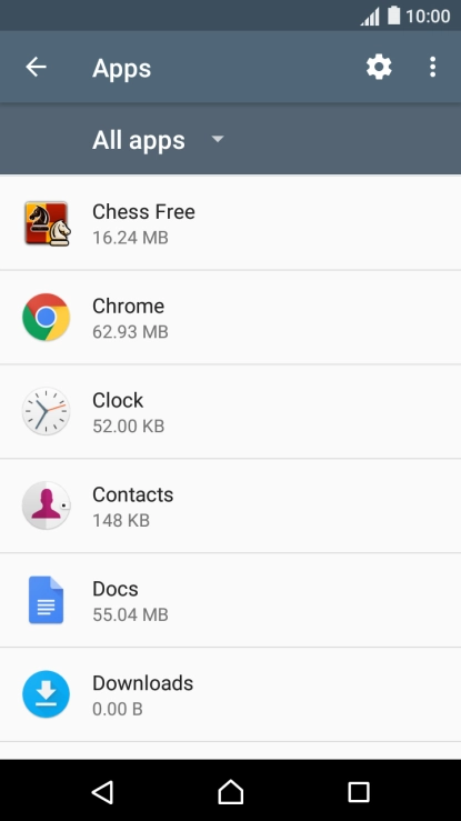 Press the required app.