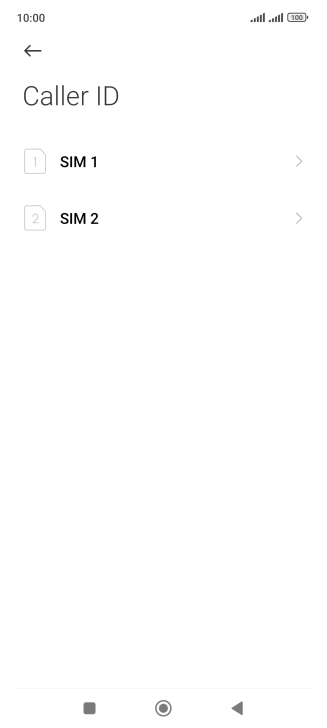 Press the required SIM.