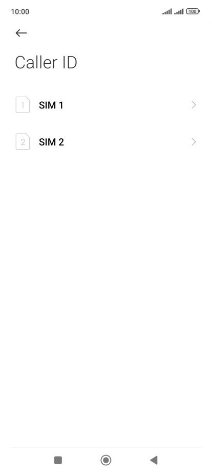 Press the required SIM.