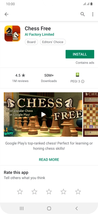 Press INSTALL and follow the instructions on the screen to install the app.
