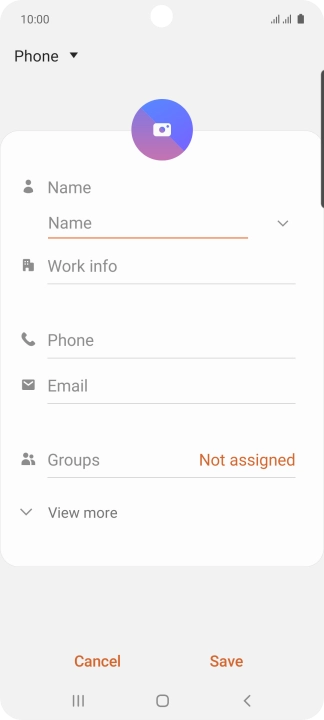 Press the address book drop down list.