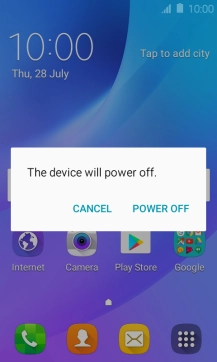 Press POWER OFF.