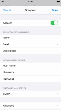 Press SMTP.