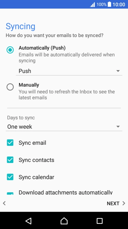 Press the drop down list below 