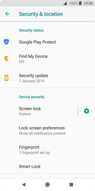 Press Screen lock and key in the current phone lock code.