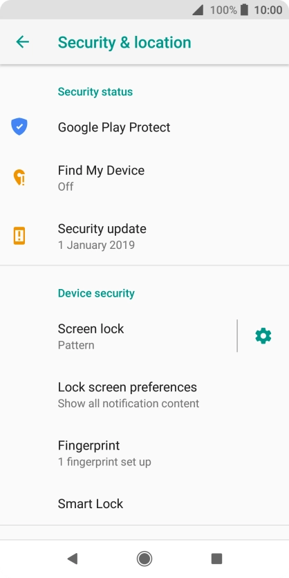 Press Screen lock and key in the current phone lock code.