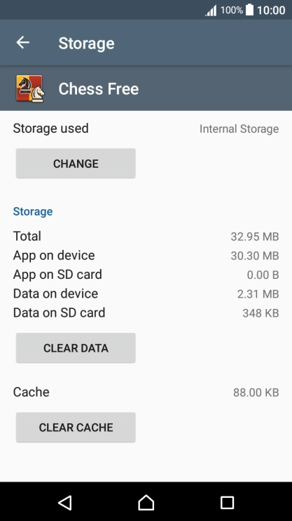 Press CLEAR CACHE.