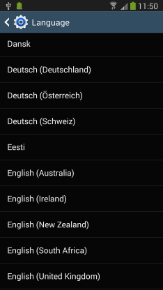 Press the required language.